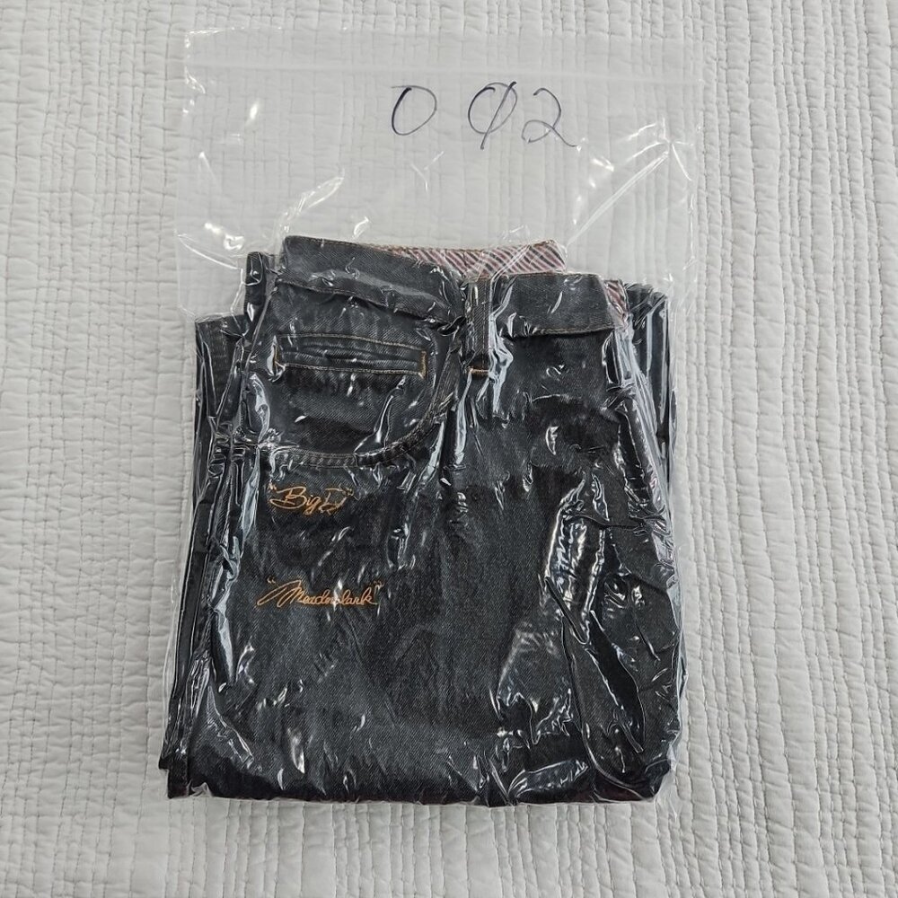 Platinum FUBU Harlem Globetrotters Jeans Big D Meadowlark Patches Removed 36x34 - Picture 15 of 15
